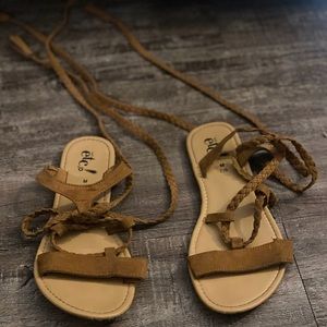 Wrap around your leg sandals.